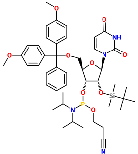 (image for) MC082204 5'-O-DMT-2'-O-tert-Butyldimethylsilyl-uridine 3'-CE phosphoramidite